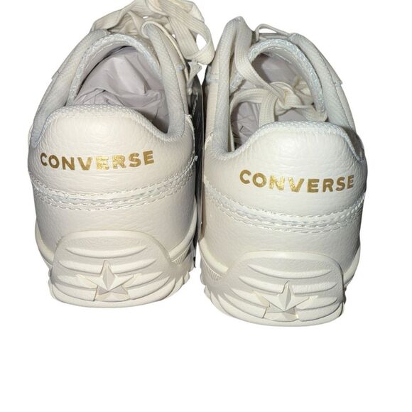 New Women’s Converse Run Star Trainer Leather Sneakers Ox Egret White A12778C - Picture 6 of 8